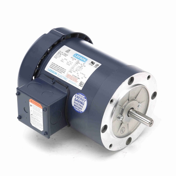 Leeson Special Voltage Motor, 0.75 HP, 3 Ph, 50 Hz, 220/380/440 V, 1500 RPM, 56C Frame, TEFC 114894.00 - main